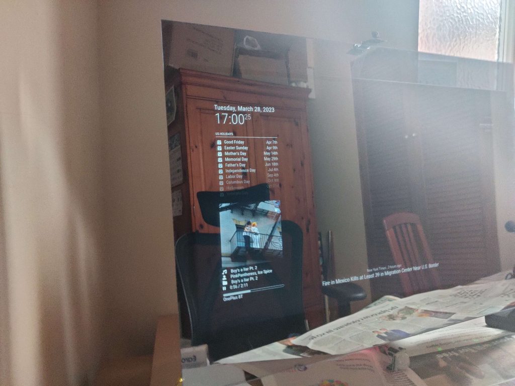 Smart Mirror With Voice & Face Detection